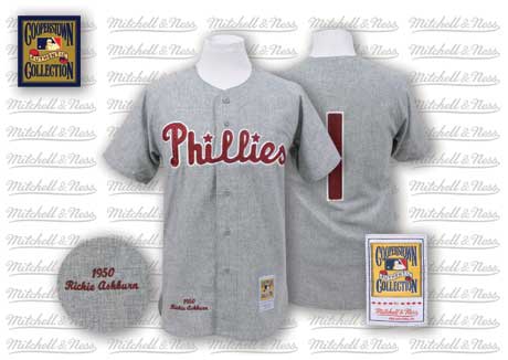 Richie Ashburn Philadelphia Phillies grey jersey
