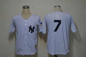 Mickey Mantle New York Yankees white Throwback jersey