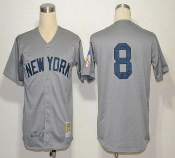 Yogi Berra New York Yankees grey Throwback jersey
