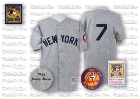 Mickey Mantle New York Yankees grey jersey