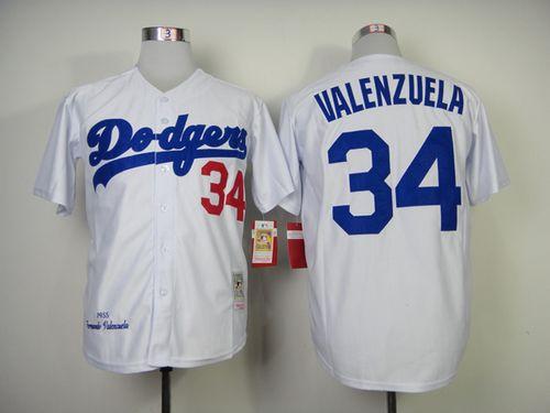 Fernando Valenzuela Los Angeles Dodgers white Throwback jersey