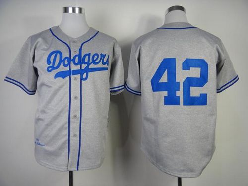Jackie Robinson Los Angeles Dodgers grey Throwback jersey