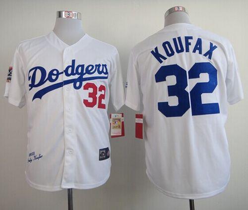 Sandy Koufax Los Angeles Dodgers white jersey