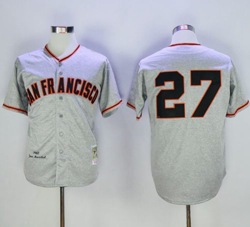 Juan Marichal San Francisco Giants grey Throwback jersey