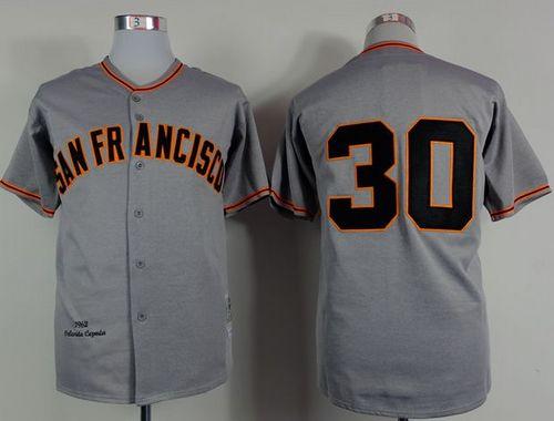 Orlando Cepeda San Francisco Giants grey jersey