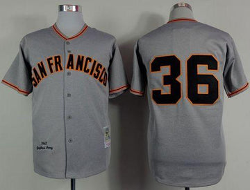 Gaylord Perry San Francisco Giants grey jersey