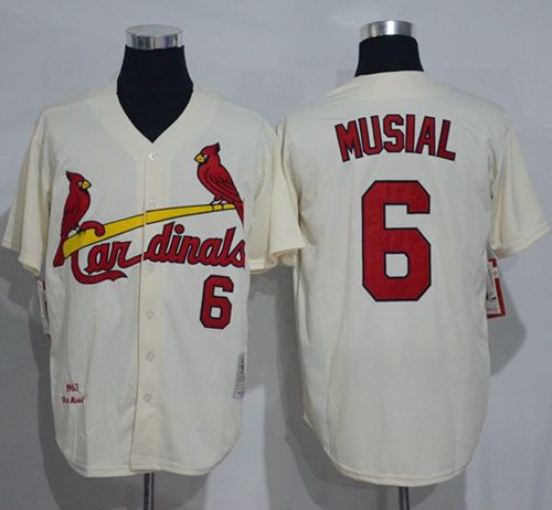 Stan Musial St. Louis Cardinals cream Throwback jersey