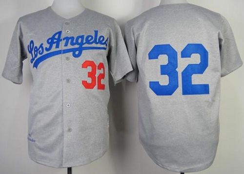 Sandy Koufax Los Angeles Dodgers gray Throwback jersey
