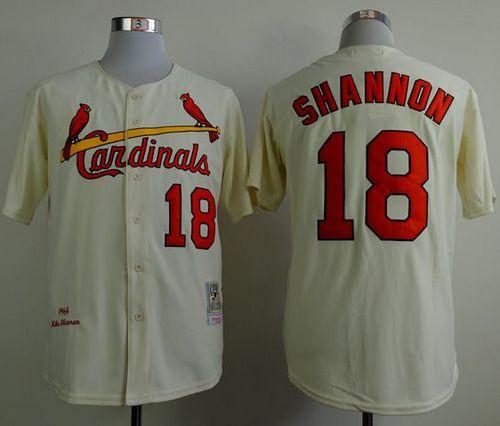 Mike Shannon St. Louis Cardinals cream jersey