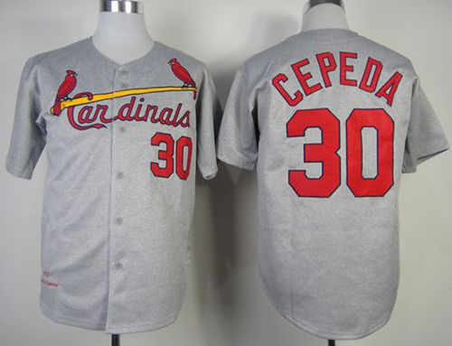 Orlando Cepeda St. Louis Cardinals grey Throwback jersey