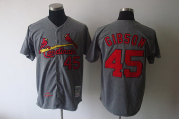 Bob Gibson St. Louis Cardinals grey Throwback jersey
