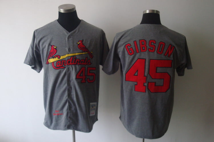 Bob Gibson St. Louis Cardinals grey Throwback jersey