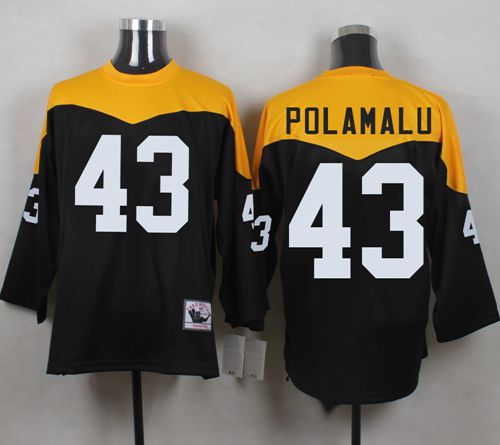 Troy Polamalu Black-Yelllow Pittsburgh Steelers Throwback jersey