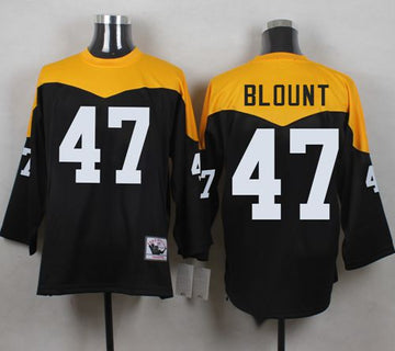 Mel Blount Black-Yelllow Pittsburgh Steelers Throwback jersey
