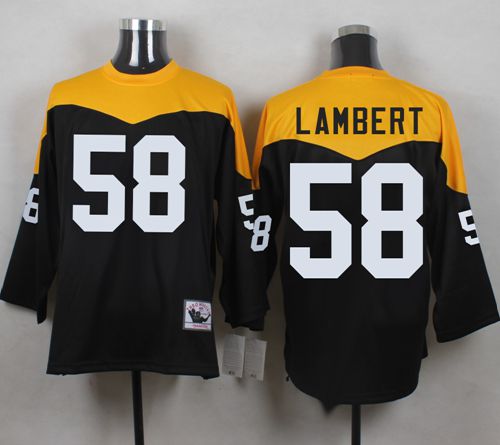 Jack Lambert Black-Yelllow Pittsburgh Steelers Throwback jersey