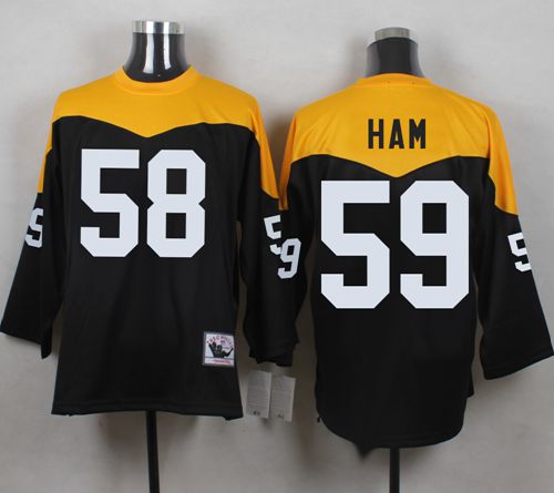 Jack Ham Black-Yelllow Pittsburgh Steelers Throwback jersey
