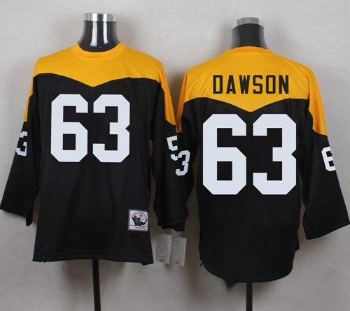 Dermontti Dawson Black-Yelllow Pittsburgh Steelers Throwback jersey