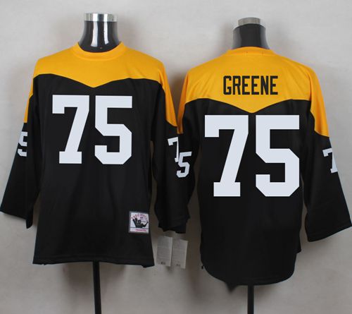 Joe Greene Black-Yelllow Pittsburgh Steelers Throwback jersey