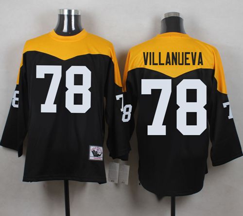 Alejandro Villanueva Black-Yelllow Pittsburgh Steelers Throwback jersey