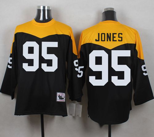 Jarvis Jones Black-Yelllow Pittsburgh Steelers Throwback jersey