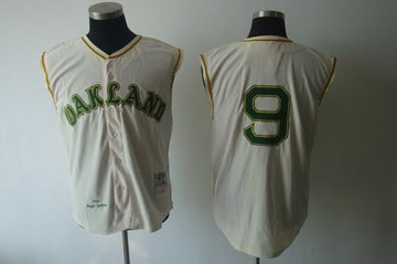 Reggie Jackson Oakland Athletics cream Throwback jersey