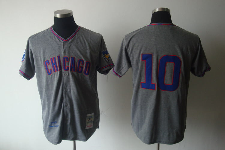 Ron Santo Chicago Cubs grey Throwback jersey