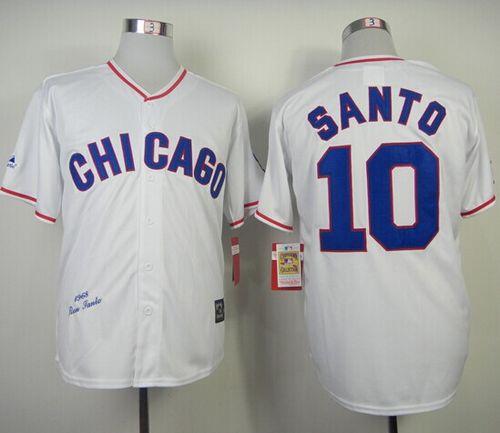 Ron Santo Chicago Cubs white Throwback jersey