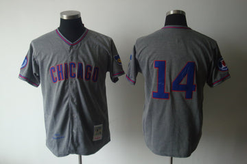 Ernie Banks Chicago Cubs grey Throwback jersey