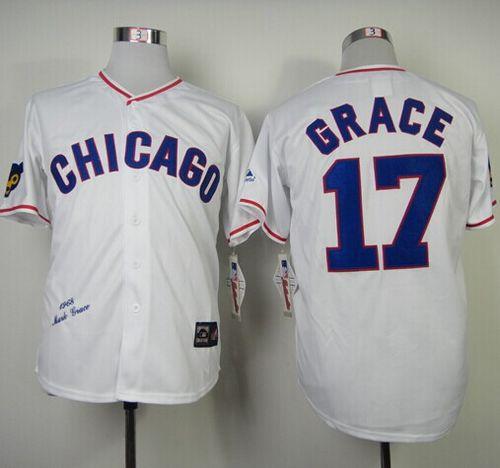 Mark Grace Chicago Cubs white Throwback jersey