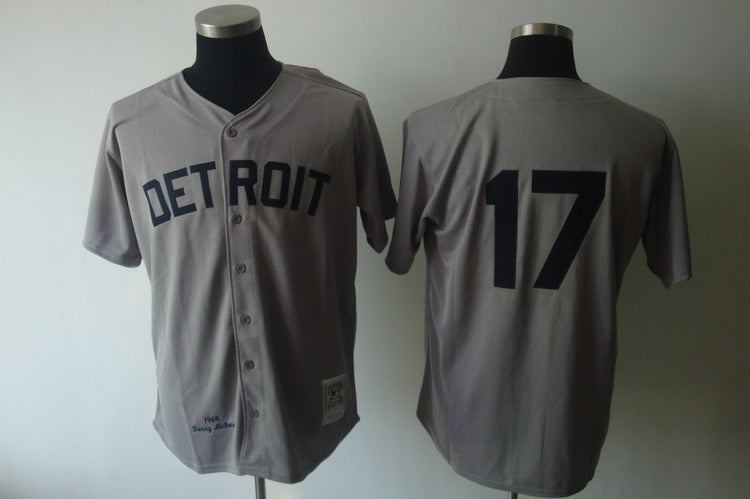 Denny McLain Detroit Tigers grey jersey