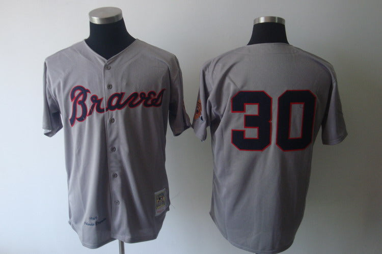 Orlando Cepeda Atlanta Braves grey jersey