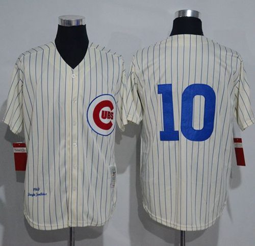 Ron Santo Chicago Cubs cream Throwback jersey