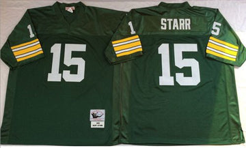 Bart Starr Green Bay Packers green Throwback jersey