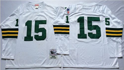 Bart Starr Green Bay Packers white Throwback jersey