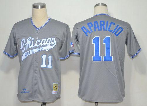 Luis Aparicio Chicago White Sox grey Throwback jersey