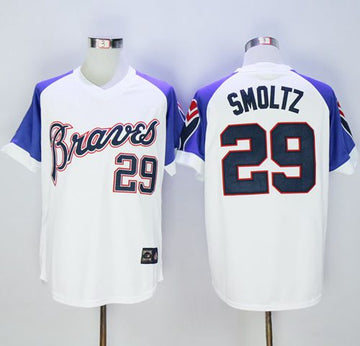 John Smoltz Atlanta Braves white Throwback jersey