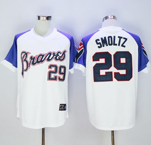 John Smoltz Atlanta Braves white Throwback jersey