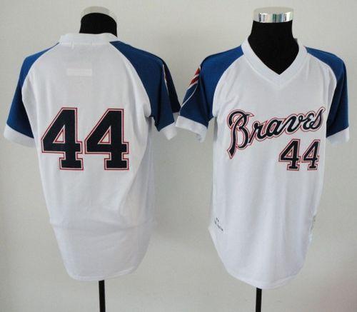 Hank Aaron Atlanta Braves white Throwback jersey