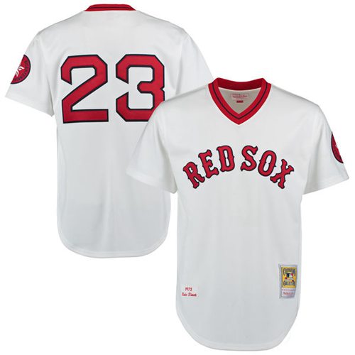 Luis Tiant Boston Red Sox white Throwback jersey