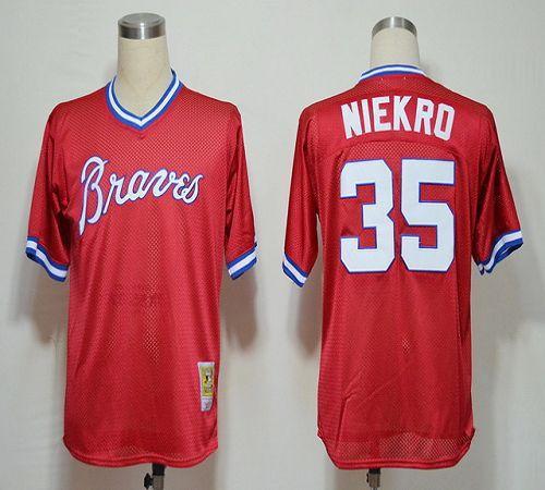 Phil Niekro Atlanta Braves red jersey