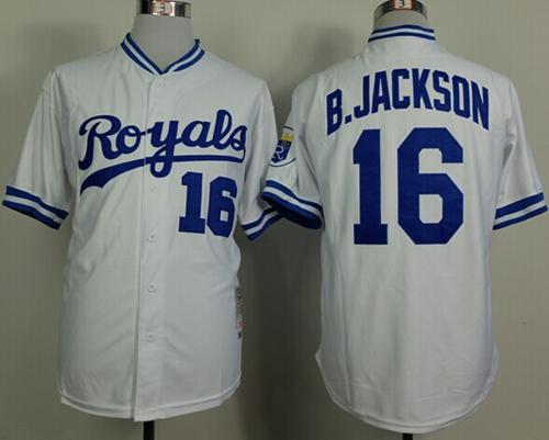 Bo Jackson Kansas City Royals white jersey
