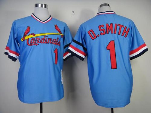 Ozzie Smith St. Louis Cardinals blue Throwback jersey