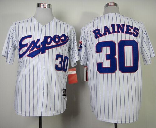 Tim Raines Washington Nationals white Throwback jersey