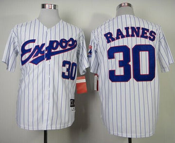 Tim Raines Washington Nationals white Throwback jersey