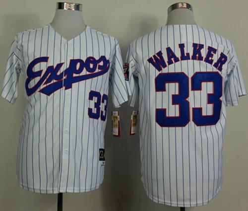 Larry Walker Washington Nationals white Throwback jersey