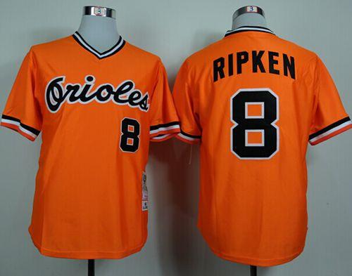 Cal Ripken Baltimore Orioles orange Throwback jersey
