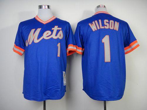 Mookie Wilson New York Mets blue Throwback jersey