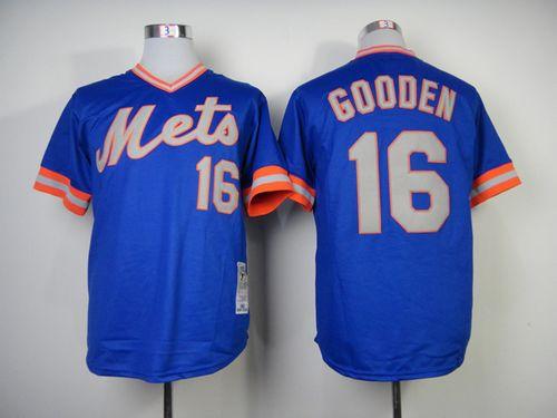 Dwight Gooden New York Mets blue Throwback jersey