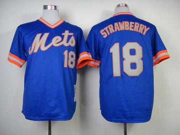 Darryl Strawberry New York Mets blue Throwback jersey