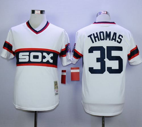 Frank Thomas Chicago White Sox white Throwback jersey